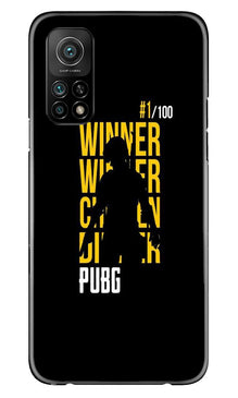 Pubg Winner Winner Mobile Back Case for Mi 10T  (Design - 177)