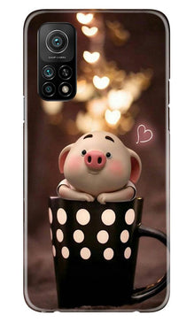 Cute Bunny Mobile Back Case for Mi 10T (Design - 213)