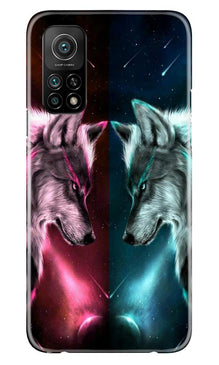 Wolf fight Mobile Back Case for Mi 10T (Design - 221)