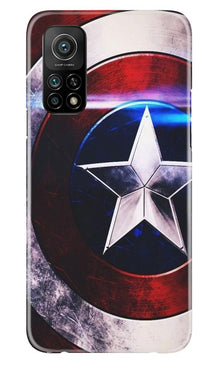 Captain America Shield Mobile Back Case for Mi 10T (Design - 250)