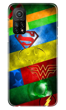 Superheros Logo Mobile Back Case for Mi 10T (Design - 251)