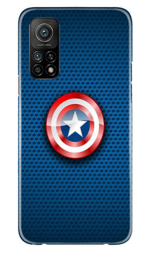 Captain America Shield Mobile Back Case for Mi 10T (Design - 253)