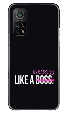 Like a Girl Boss Mobile Back Case for Mi 10T (Design - 265)