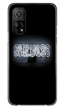 Girl Boss Black Mobile Back Case for Mi 10T (Design - 268)