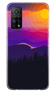 Sun Set Mobile Back Case for Mi 10T (Design - 279)