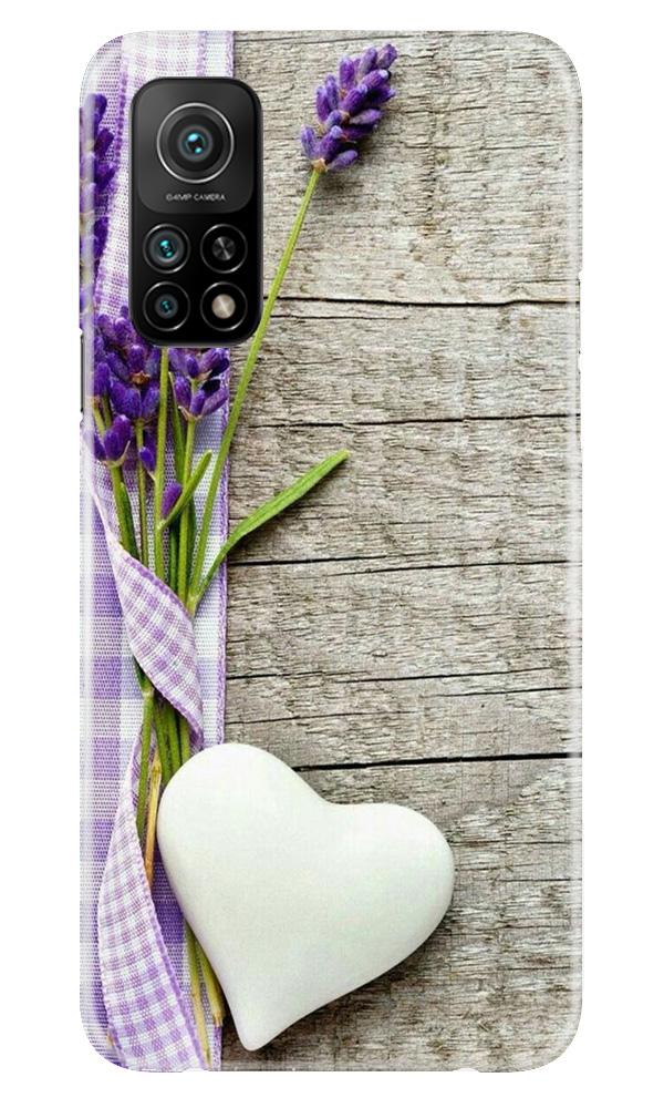White Heart Case for Mi 10T (Design No. 298)
