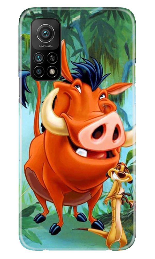 Timon and Pumbaa Mobile Back Case for Mi 10T (Design - 305)