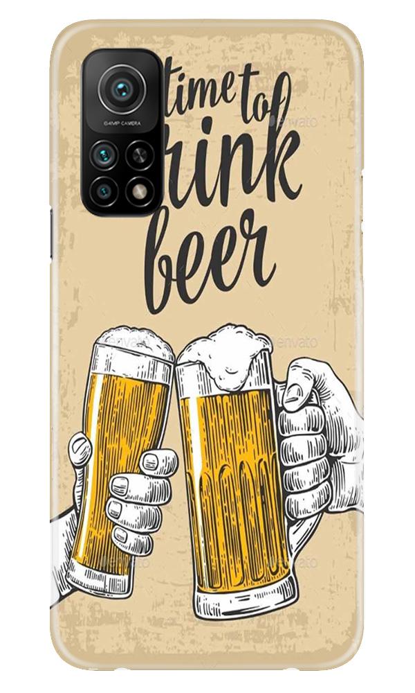 Drink Beer Mobile Back Case for Mi 10T (Design - 328)