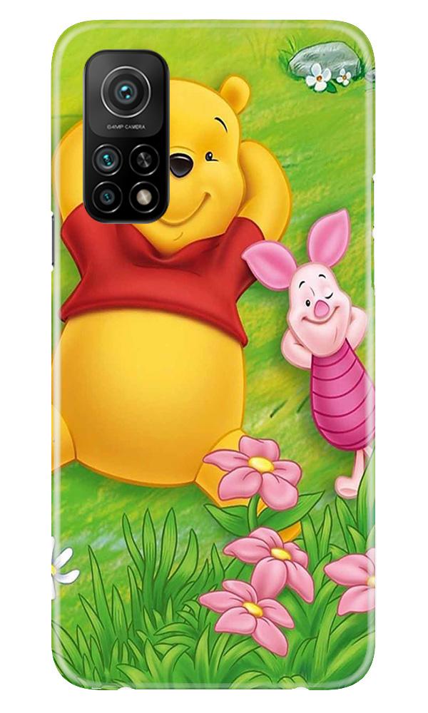 Winnie The Pooh Mobile Back Case for Mi 10T (Design - 348)