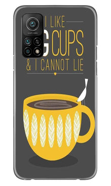 Big Cups Coffee Mobile Back Case for Mi 10T (Design - 352)