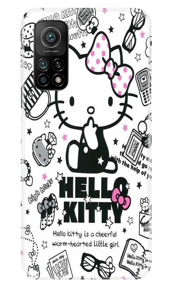 Hello Kitty Mobile Back Case for Mi 10T (Design - 361)