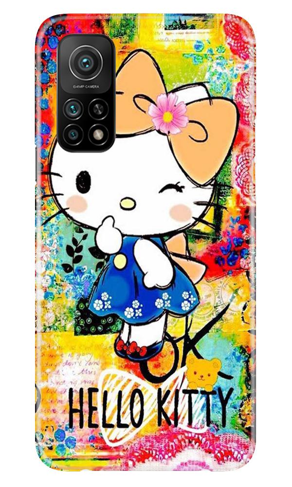 Hello Kitty Mobile Back Case for Mi 10T (Design - 362)