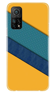 Diagonal Pattern Mobile Back Case for Mi 10T (Design - 370)