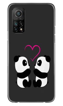 Panda Love Mobile Back Case for Mi 10T (Design - 398)