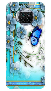 Blue Butterfly Mobile Back Case for Xiaomi Mi 10i (Design - 21)