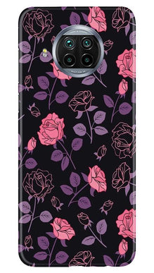 Rose Black Background Mobile Back Case for Xiaomi Poco M3 (Design - 27)