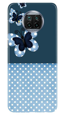 White dots Butterfly Mobile Back Case for Xiaomi Poco M3 (Design - 31)