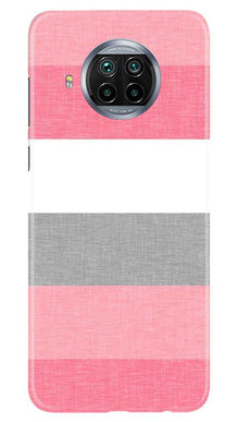 Pink white pattern Mobile Back Case for Xiaomi Mi 10i (Design - 55)