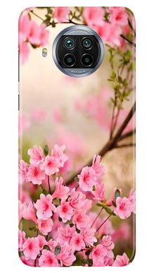 Pink flowers Mobile Back Case for Xiaomi Mi 10i (Design - 69)