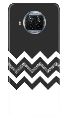 Black white Pattern2Mobile Back Case for Xiaomi Mi 10i (Design - 83)