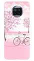 Pink Flowers Cycle Case for Xiaomi Poco M3  (Design - 102)