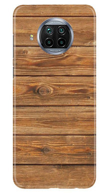 Wooden Look Mobile Back Case for Xiaomi Mi 10i  (Design - 113)