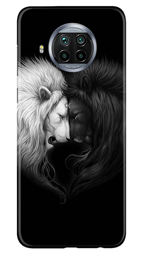 Dark White Lion Case for Xiaomi Mi 10i  (Design - 140)
