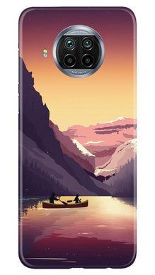 Mountains Boat Mobile Back Case for Xiaomi Mi 10i (Design - 181)