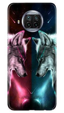 Wolf fight Mobile Back Case for Xiaomi Mi 10i (Design - 221)