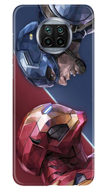 Ironman Captain America Mobile Back Case for Xiaomi Mi 10i (Design - 245)