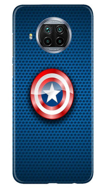 Captain America Shield Mobile Back Case for Xiaomi Poco M3 (Design - 253)