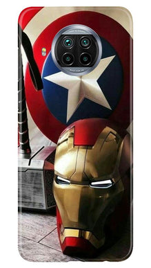 Ironman Captain America Mobile Back Case for Xiaomi Mi 10i (Design - 254)