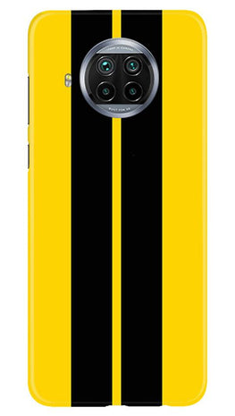 Black Yellow Pattern Mobile Back Case for Xiaomi Mi 10i (Design - 377)