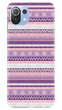 Zigzag line pattern3 Mobile Back Case for Mi 11 5G (Design - 11)