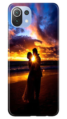 Couple Sea shore Mobile Back Case for Mi 11 5G (Design - 13)
