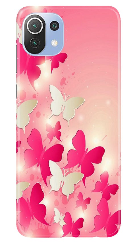 White Pick Butterflies Case for Mi 11 5G