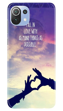Fall in love Mobile Back Case for Mi 11 Lite 5G  (Design - 50)