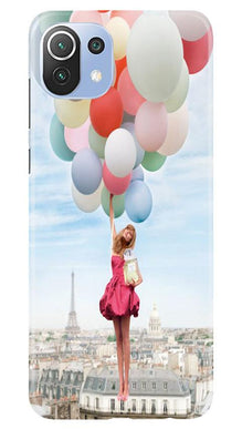 Girl with Baloon Mobile Back Case for Mi 11 Lite 5G  (Design - 84)