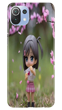 Cute Girl Mobile Back Case for Mi 11 Lite 5G  (Design - 92)