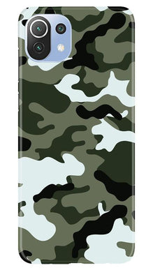 Army Camouflage Mobile Back Case for Mi 11 Lite 5G   (Design - 108)