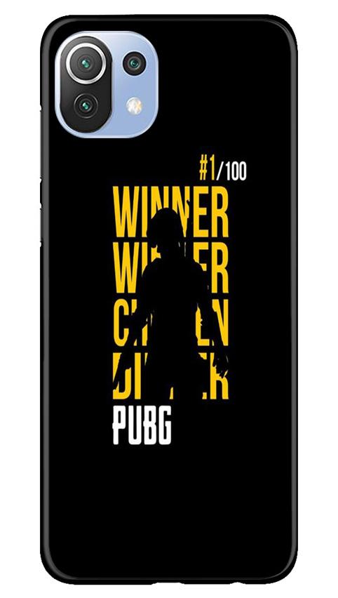 Pubg Winner Winner Case for Mi 11 Lite 5G   (Design - 177)