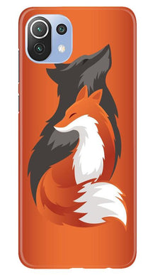 Wolf  Mobile Back Case for Mi 11 Lite 5G  (Design - 224)
