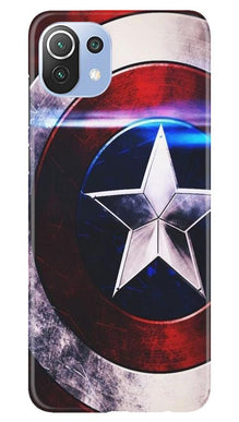 Captain America Shield Mobile Back Case for Mi 11 Lite 5G  (Design - 250)