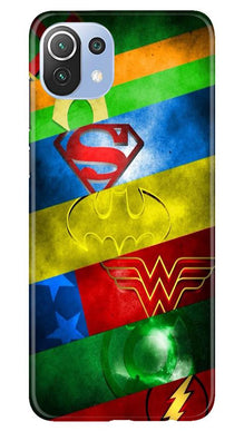 Superheros Logo Mobile Back Case for Mi 11 Lite 5G  (Design - 251)