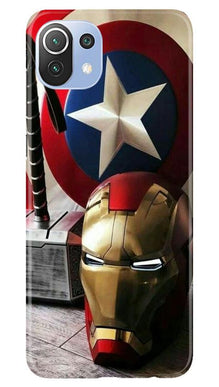 Ironman Captain America Mobile Back Case for Mi 11 Lite 5G  (Design - 254)