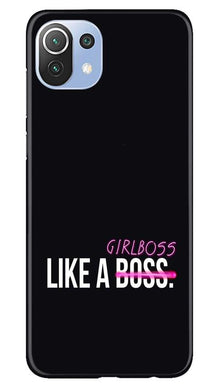 Like a Girl Boss Mobile Back Case for Mi 11 Lite 5G  (Design - 265)