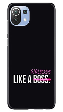 Like a Girl Boss Mobile Back Case for Mi 11 5G (Design - 265)