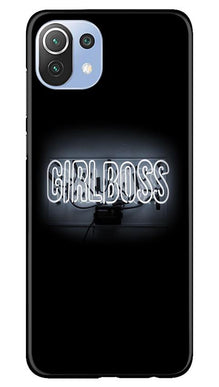 Girl Boss Black Mobile Back Case for Mi 11 Lite 5G  (Design - 268)