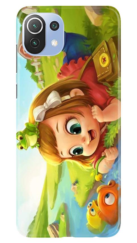 Baby Girl Mobile Back Case for Mi 11 Lite 5G (Design - 339)