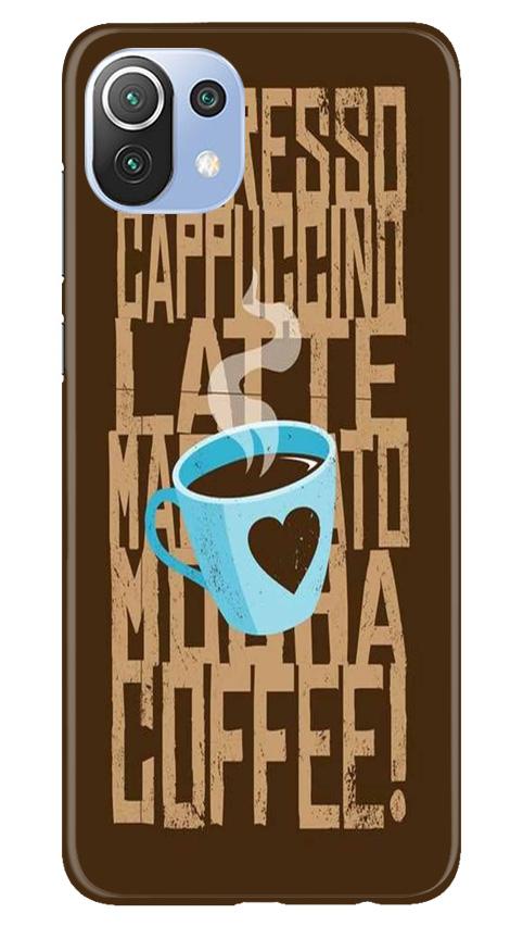 Love Coffee Mobile Back Case for Mi 11 Lite 5G (Design - 351)